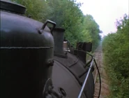 The smokestack of the locomotive.