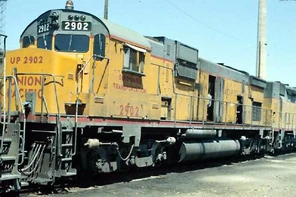 An ALCO C-630 diesel locomotive.