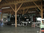 RGS No. 42 Inside the Durango Roundhouse in 2004