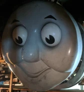 The original Strasburg Thomas face in storage in 2019.