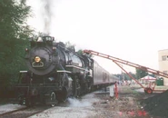 No. 587 is taking on coal.