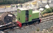 Ashover on S/T duty above Tanygrisiau during the final push back to Blaenau Ffestiniog on 15 March 1982