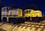 LIRR #397 & 398 after being moved to the rim of the turntable.