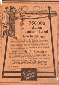 A 1909 ad aimed at settlers, from a St
