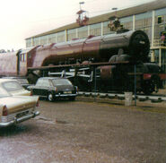 6229 Duchess of Hamilton steam locomotive Butlins Holiday Camp Minehead 14 August 1974