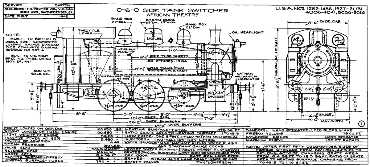 Egyptian Railway #1101 0-6-0 Steam Locomotive HO-026/1