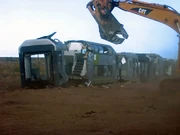 A 4D carriage being scrapped in March 2006