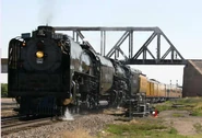 3985 Double heading with Union Pacific 844 to Railfair 99