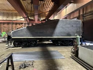 PRR #60's replica slope back tender under construction