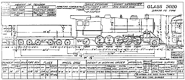 Blueprints of the ATSF 3020 Series.