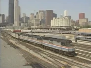 The California Zephyr departing Chicago, Illinois.
