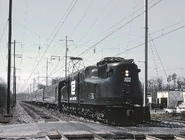 4936 leads train #128, the northbound Silver Star, through Seabrook station in March 1969.
