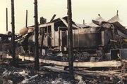 The engine house after the fire, Circa 1985