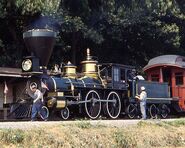 William Mason with a Strasburg Railroad coach.