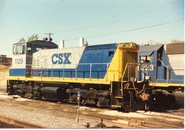 CSX SW1000 No. 1129 with a "backwards" painted YN2 scheme.