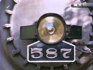 The numberboard of the locomotive.