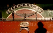 "City of Truro" nameplate and worksplate recording the loco was the 2000th to be built at Swindon in April 1903