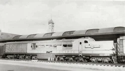 One of the UP's early experimental steam turbine-electric locomotives built by GE. These locomotives, roughly failed on the UP, but this engine would inspire the making of the gas turban.