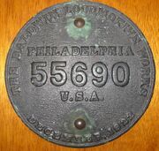 Baldwin builder's plate