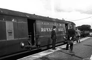 The Royal Mail van getting inspected for clues after the Robbery occured