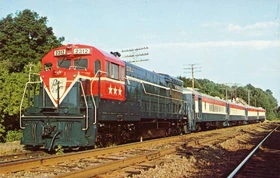 Delaware & Hudson U23B #2312 was used on the Preamble Express in 1974.