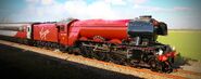 The Flying Scotsman is repainted Red to handle the Virgin Trains in 2016.