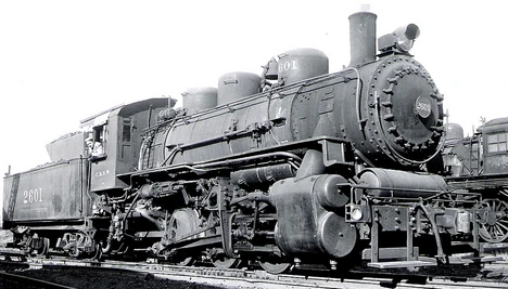 C&NW #2601, the First M-3 of the Class in Service at Chicago, IL. C. November 1952.