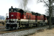Algers, Winslow and Western Railway No. 203 on a lash-up with No. 204