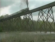 587 crossing a high bridge.