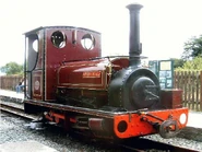 Irish Mail @ Welsh Highland Railway Portmadoc station during a visit in August 2005 looking rather smart and nicely lined out Photo courtsey of Graham Symms