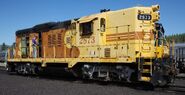 Engineer checking switching locomotive at Western Pacific Railroad Museum (5358098031)