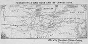 Map of Pennsylvania Railroad, November 3, 1857