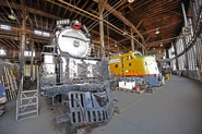 3985 stored inside the Cheyenne Roundhouse
