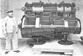 Vauclain tandem compound cylinders cross-section