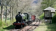  number 3802 pulling a goods train during the Llangollen Railway steam gala weekend in 2011.
