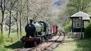 No. 3802 pulling a goods train during the Llangollen Railway steam gala weekend in 2011.