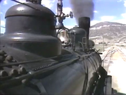 The engineer's view on the locomotive.