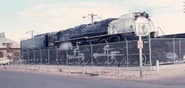 3985 on display near the Cheyenne Depot