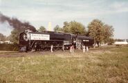 The Union Pacific 8444 sits on display in Council Bluffs, Iowa on July of 1981.