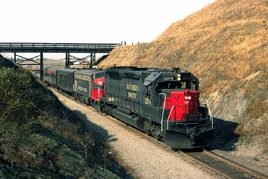 Southbound Coast Daylight passing Oak Hill, December 1970