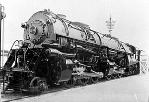 Norfolk & Western Class A No. 1206 displayed at the New York World's Fair in 1939.