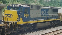 A former Conrail C39-8 "Super 7" experimental Dash 8. (Notice the cab