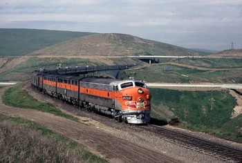 The California Zephyr on the Altamont Pass in 1970