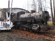 #12 (#1643) being towed out of the engine shed in 2011.