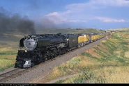 The Union Pacific 3985 masquerading as Union Pacific 3967.