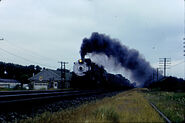 No. 4960 is hauling a passenger train of the Chicago Burlington & Quincy Railroad.