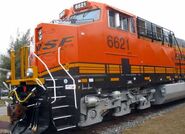 BNSF ES44C4 6621 Posing In Front With H3 Paint