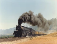 Union Pacific 3985 during its first years in excursion service.