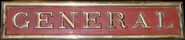 The nameplate of the locomotive.