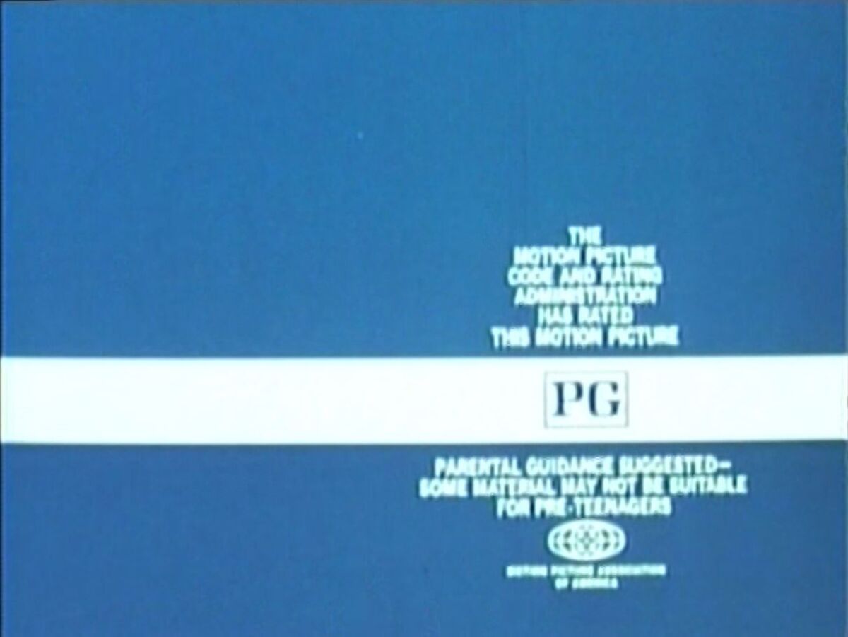 MPAA Rating Screen (PG, 2013) 